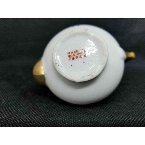 Vintage Occupied Japan Teapot Miniature Porcelain Tea Pot Oriental Design Paint - Picture 9 of 12